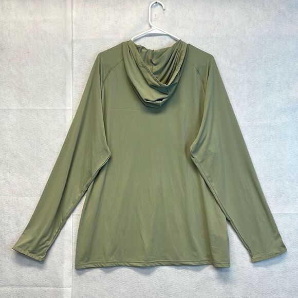 NWT EDDIE BAUER Men’s XL Performance Solarfoil Hoodie UPF 50+ Green Long Sleeves - Picture 13 of 16